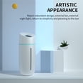 thumbnail image 2 of Mini Travel Air Humidifier  1L Portable Mini Humidifier Small LED Mist Humidifier USB Desktop Humidifier Low-noise for Car Baby Bedroom Travel Office  White - by, 2 of 9