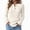 Beige, variant on Women Ribbed Knit Henley Top Sevevn Henley Neck Three Button Relaxed Fit Ribbed Knit Fabric Drop Shoulder Long Sleeve Ribbed Cuffs Curved Hem For Daily Wear