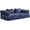 Blue, variant on 78.74" Boneless Convertible Sofa Bed, 2-Seaters Loveseat Modular Sectional Futon Couch with Fixed-Shape Frame, Chenille Fabric Floor Sleeper Sofa for Living Room Bedroom (Black)