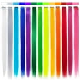 thumbnail image 7 of 26 Pack Colored Party Highlights Clip in Hair Extensions for Girls 20 inches, Multi-colors Straight Hair Synthetic Hairpieces In The Party(13colored), 7 of 7