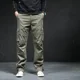 thumbnail image 4 of Pantalones cargo rectos para hombre, pantalones casuales para hombre, multibolsillos, estilo coreano de lujo, Y2k, vintage, corte regular, 4 of 5