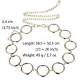 thumbnail image 2 of Cadena de cintura de aleación CHAO para mujer arnés corporal ajustable dorado, 2 of 5