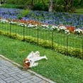 thumbnail image 5 of Decorative Garden Fence Outdoor 24in x 10ft Coated Metal RustProof Landscape Wrought Iron Wire Border Folding Patio Fences Flower Bed Fencing Animal Barrier Section Panels Decor Picket Edging, 5 of 7