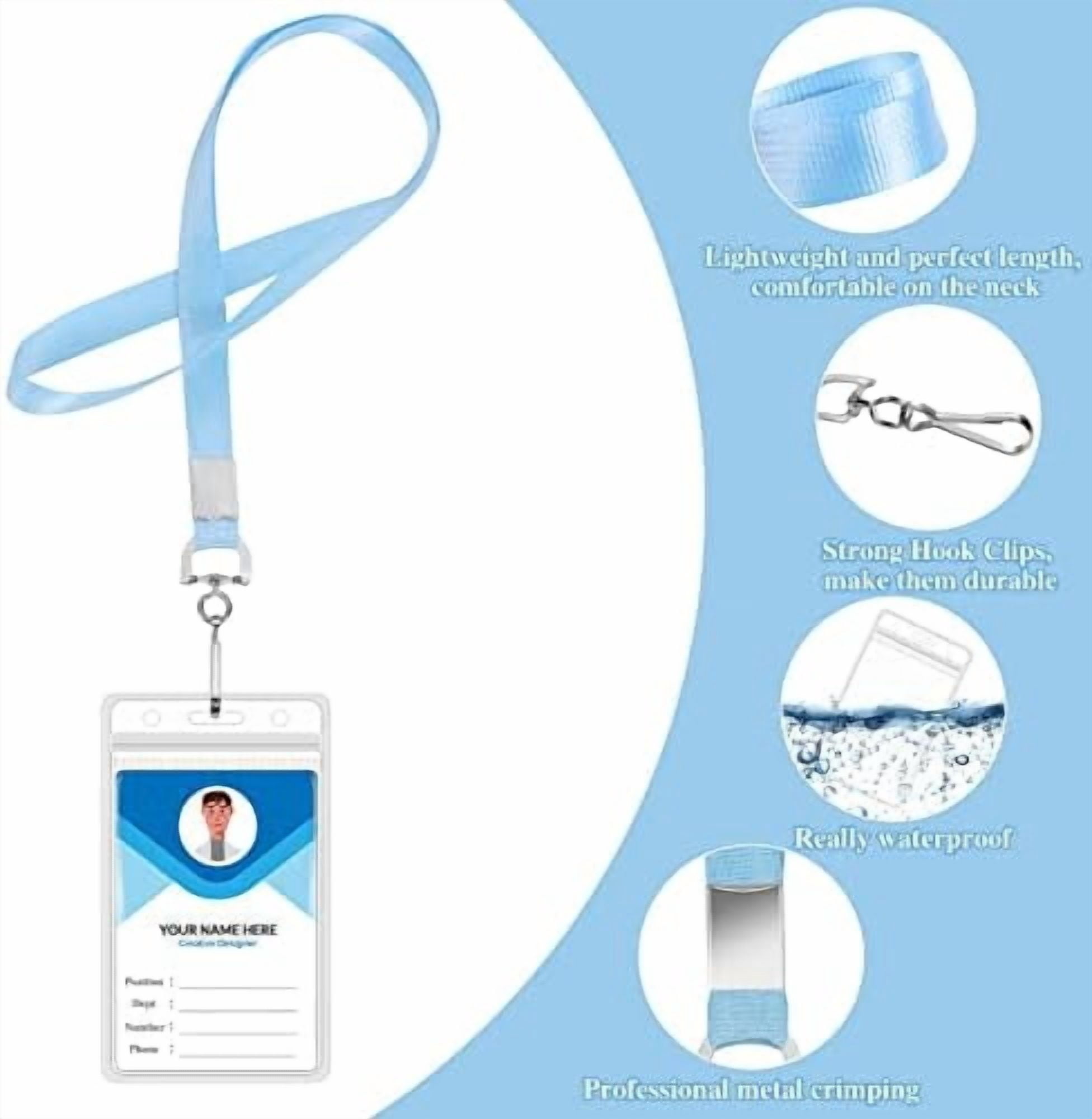 24 Pack Lanyards for ID Badges Cruise Lanyard for Ship Cards with Waterproof ID Badge Holder Cruise Essentials 2025 (12 Colors)