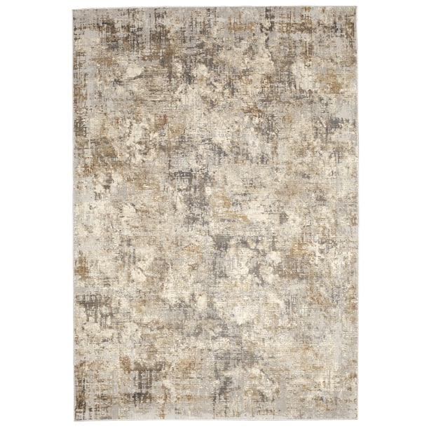 Muted Grey Rug 5' x 8' Muted Grey Ivory Distressed Striped Abstract Rug - Walmart.ca