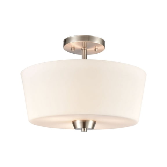 Elk Home 15-Inch Wide Winslow Semi Flush Mount, Brushed Nickel