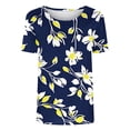 thumbnail image 6 of Haivin Women's Casual Fashion T-Shirt, Round Neck Short Sleeve Top with Non-Positional Print, Soft Blend for Daily Wear and Outdoor Activities, 6 of 6