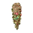 thumbnail image 2 of Miyuadkai Halloween Christmas Wreath with LED Lights 40cm, Wreaths for Front Door Artificial Pine Vine Garland with Red Bow Bells for Front Door Wall Window Holiday Decor, 2 of 5