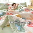 thumbnail image 3 of Oaskys Cartoon Flower Pattern Thin Quilt – Breathable Lightweight quilt with Cute Floral Design, Double-sided blanket for Girls, Toddlers & Teen, 3 of 6