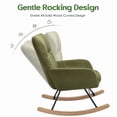 thumbnail image 6 of Someet Nursery Rocking Chair, Upholstered Rocking Accent Chair with High Backrest, Comfortable Rocker with Padded Seat for Living Rooms, Bedrooms, Offices, Green, 6 of 7
