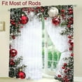thumbnail image 6 of ZHANQUNE Christmas Curtains Holiday Printed Red Xmas Design with Snowflakes Branches, Seasonal Decor for Living Room Bedroom Window Treatments, 6 of 6
