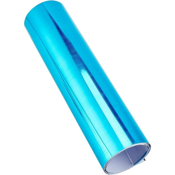 Plastic Mirror Wall Stickers 1 Ft x 6 Ft Mirror Wall Stickers with Adhesive Back for Home Living Room Bedroom Decoration Random Color Blue or Pink