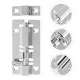thumbnail image 4 of MasteelfCA 2PC Door Security Slide Latch Lock with Solid Heavy Duty Steel Safe Private Brushed Nickle Finish Door Latch Sliding Lock (Silver), 4 of 8