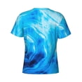 thumbnail image 6 of Vsdgher Blue Shell Print Men's Dry Fit Mesh Athletic Shirts Moisture Wicking Tennis T-Shirt Tops, 6 of 9
