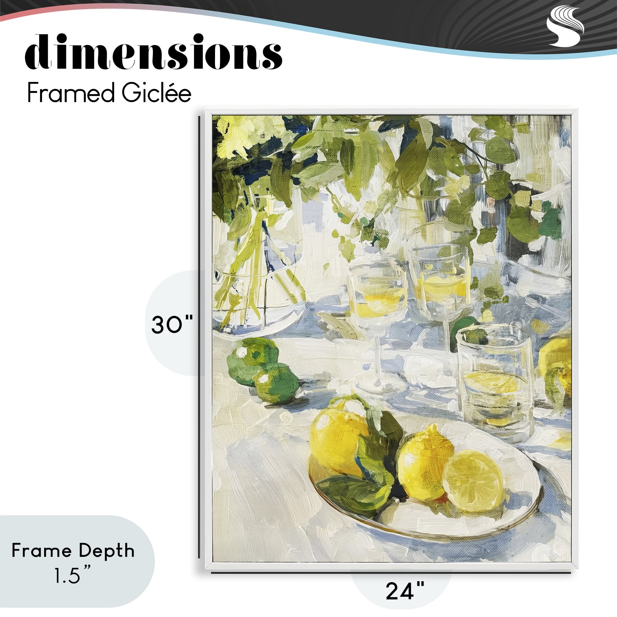 Stupell Industries Meringue Lemons Table Spread White Framed Giclee Art, design by Annabelle Hall