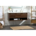 thumbnail image 2 of 48 inch single bathroom vanity in walnut, 2 of 8