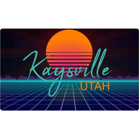 

Kaysville Utah 4 X 2.25-Inch Fridge Magnet Retro Neon Design