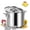 9.5QT(10.2x7.5''), variant on Heavy Duty Stainless Steel Stock Pot with Lid, 9.5-12.7 QT Tri-Ply Base Large Induction Cooking Soup Pot, Commercial Grade Saucepot for Seafood Boil, Canning, Tamale, Lobster