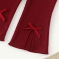 thumbnail image 5 of Xyant Toddler Baby Girl Clothes Long Sleeve Solid Sweatshirt Top Bell Bottoms Flare Pants Infant Girl Fall Winter Outfit,Size 12-18 Months, 5 of 9