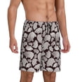thumbnail image 2 of Pofeuu Hand Drawn Pig Print Men's Soft Woven Elastic Waistband Sleep Pajama Short-X-Large, 2 of 6