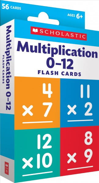 School Zone Multiplication 0-12 Flash Cards Ages 8 Up Math Beginning Facts Grade 