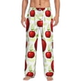 thumbnail image 2 of Goofa Fruit Apples Printed Soft Pajama Pants for Men, Wide Leg Comfy Casual Lounge Yoga Pants-Small, 2 of 9
