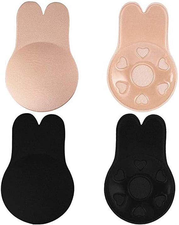 S/M-2 Pair Strapless Adhesive Bra Backless Push Up Bra Invisible Bra Self Adhesive Reusable Bra for Party Wedding Dresses
