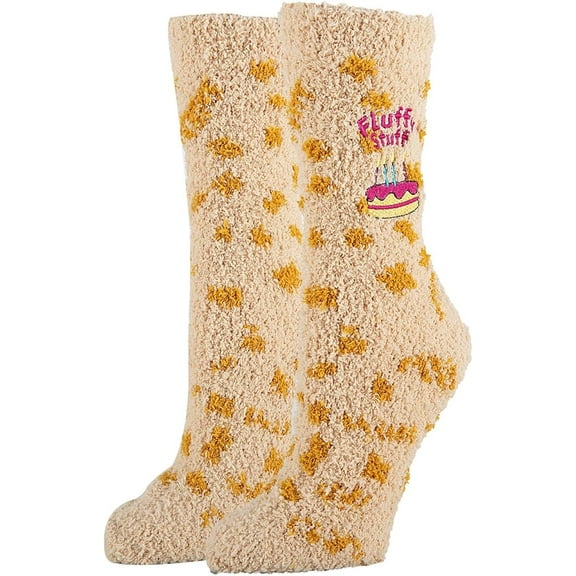 Women’s Funny Fuzzy Slipper Socks, Novelty Cute Plush Warm Socks Gift - Fluffy Birthday