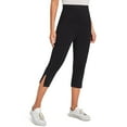 thumbnail image 5 of cfhntfmh Yoga Pants for Women Slim High Elastic Waist Capri Leggings Fashion Side Slit Running Workout Crop Trousers, 5 of 6