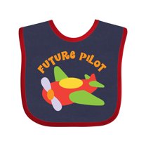 Inktastic Future Pilot Airplane Boys or Girls Baby Bib