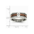 thumbnail image 7 of White Stainless Steel Ring Band Wedding Diamond Round, 7 of 7