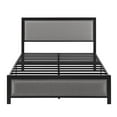 thumbnail image 5 of Taomika, Queen Size Platform Bed Frame with Headboard ,Grey Bed Frame, 5 of 6