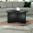 thumbnail image 5 of Evelyn&Zoe Anders 32" Wide Round Coffee Table, Black Grain, 5 of 7