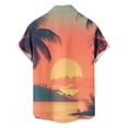 thumbnail image 5 of DJDLJWCJ Hawaiian Shirt for Men Short Sleeve, Floral Print Hawaiian Shirts for Men polo T Shirts Summer Beach Shirts Orange L, 5 of 6