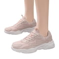 thumbnail image 3 of NOKIO Womens Fashion Walking Running Shoes Ultra Lightweight Breathable Mesh Tennis Shoes Non Slip Athletic Workout Gym Sneakers Women Sports Shoes Comfortable Thick Sole Non Slip Lace Up Shoes, 3 of 9