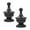 black 58cmx35cm, variant on Shade Finials Adapter Lamp Shade Holder Table Knob Topper Screw Lamp Finial black 48cmx28cm