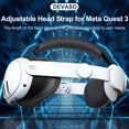 thumbnail image 3 of VR Head Straps Adjustable Headset Straps Premium Replacement Gaming VR Accessories Secure Fit for Meta Quest 3 VR Headset, 3 of 8