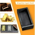 thumbnail image 6 of 2 Pack Graphite Ingot Mould Crucible Mould for Casting Gold Silver Metal Aluminum Copper Brass Melting Refining(4 x 2 x 1 Inch), 6 of 9