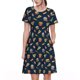 thumbnail image 1 of Balery Fast Food Vestidos sueltos de manga corta para mujer, vestidos de verano 2025, vestidos casuales de corte A con vuelo., 1 of 6