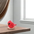 thumbnail image 4 of OULII Handcrafted Wooden Bird Figurine Red Style 1Pcs, 4 of 6