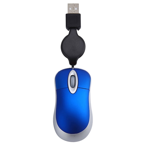 EeaseMX Mini ratón telescópico USB con cable creativo para ordenador portátil, de precisión óptica, portátil para uso en casa o en la oficina.