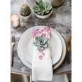 thumbnail image 2 of Pink Eucalyptus Leaves Cloth Napkins Set of 6 Reusable Dinner Napkins, Spring Botanical Leaf Branches Cocktail Napkin Washable Table Napkins for Wedding/Holiday Party/Baby Shower 20"x20", 2 of 7