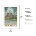thumbnail image 2 of Island of France (Île-de-France) - French National Railways (SNCF) - Vintage Travel Poster by A. Lambourg c.1958 - Bamboo Fine Art 290gsm Paper Print (Unframed) 18x24in, 2 of 4
