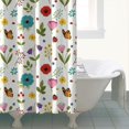 thumbnail image 4 of Pioneer Flower Floral Print Pattern Shower Curtain 84"x72", Bathroom Decorative Shower Curtain Set with 12 Hooks, Waterproof Washable, 4 of 6