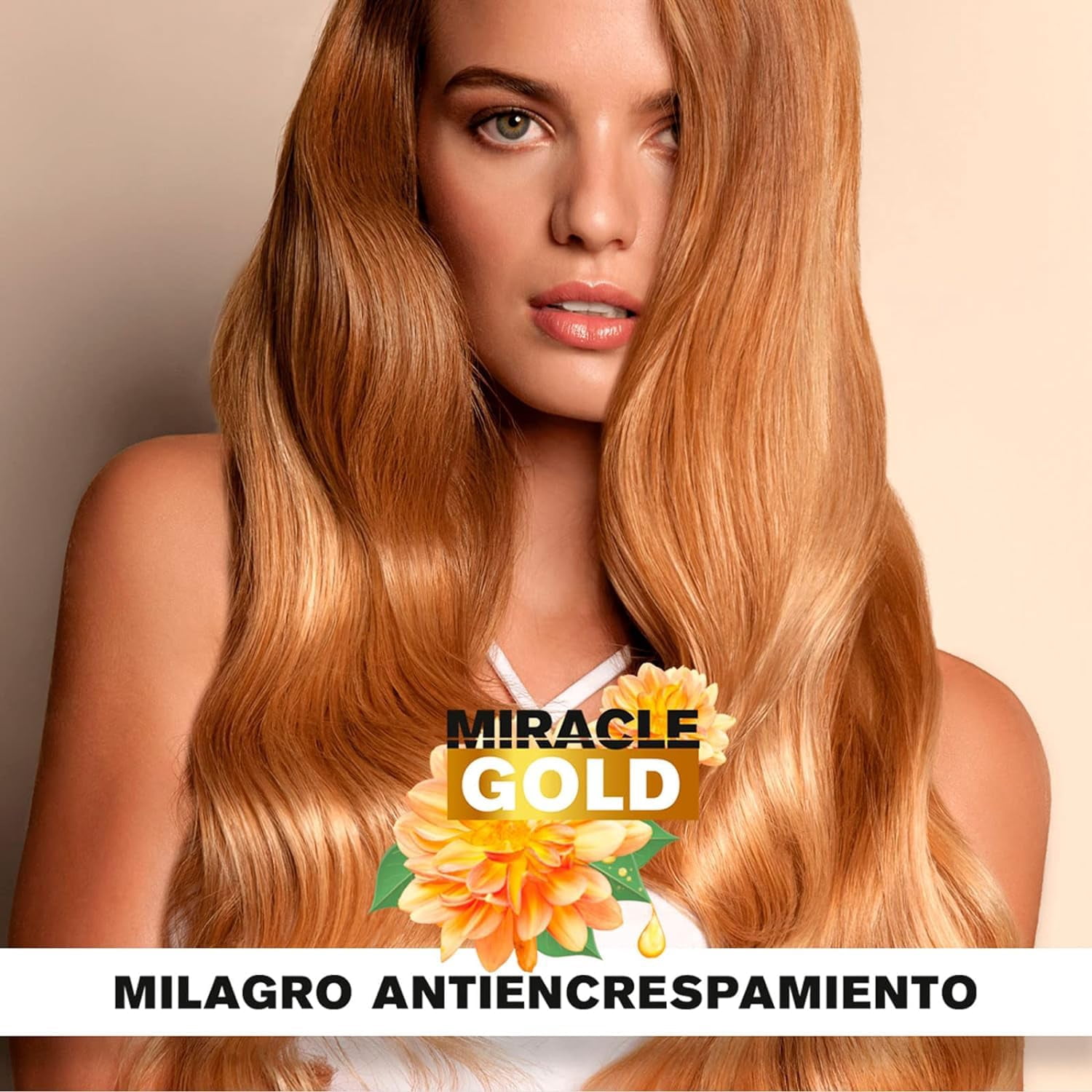 Tahe Miracle Gold Anti-Frizz Mask for Thick Hair with Keratin, Argan Oil, and Chamomile Extract, 1000ml