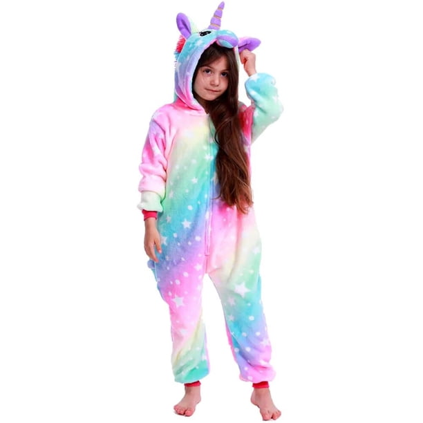 Pijamas de franela para niños, ropa de dormir de invierno, conjuntos de pijamas de unicornio, punto de Panda, Animal, pijama infantil xuanjing unisex