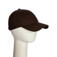 thumbnail image 5 of D&I Plain Dad Hat 100% Cotton Unstructured Hat Unisex Adjustable Strap - Dark Brown, 5 of 8