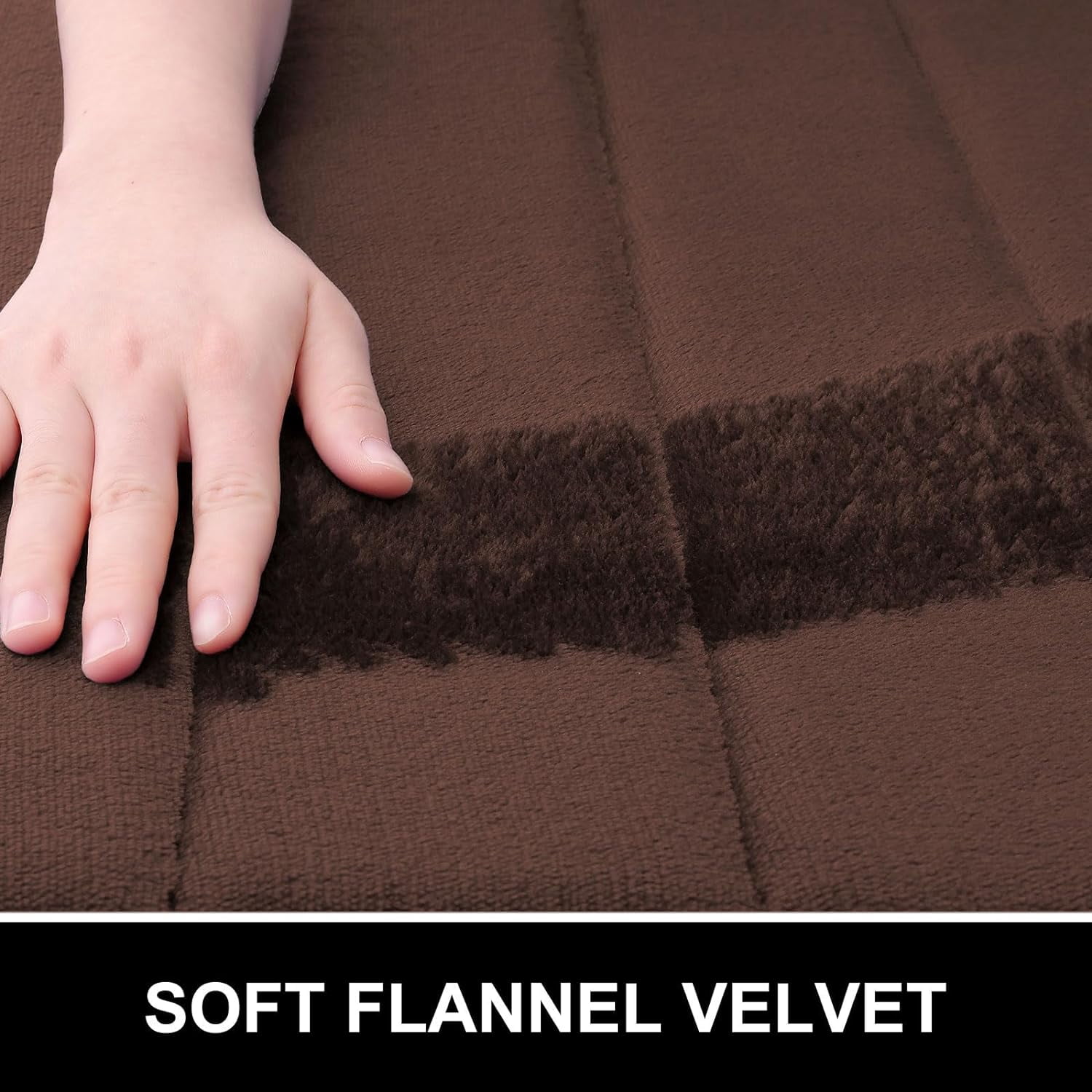 BAILU Memory Foam Bath Mat 24x16, Ultra Soft and Absorbent Bathroom Rugs, Non-Slip, Machine Wash Dry, Thick Bath Rug Carpet for Bathroom Floor, Sink and Shower, Brown