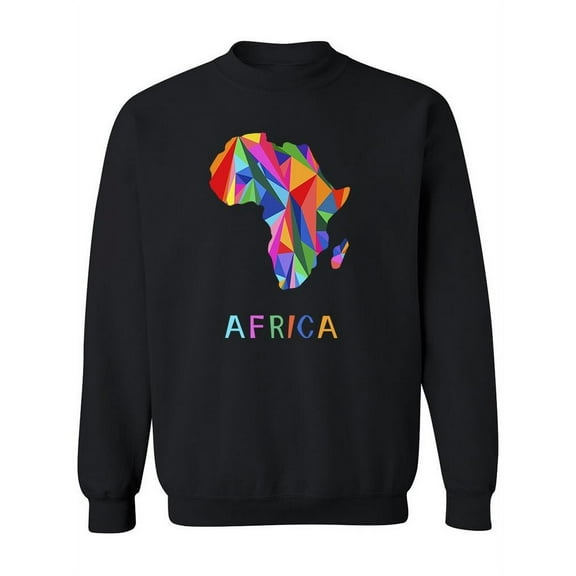 African Map Colored Geometry  Sweatshirt Women -Image by Shutterstock, Female 3X-Large