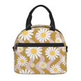 thumbnail image 2 of ZNDUO Reusable Lunch Box, Adjustable Shoulder Strap Yellow Floral Art Design Pattern Lunch Bag, 2 of 8